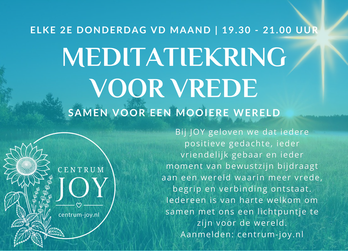 10 september 2026: Meditatiekring voor Vrede